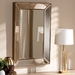 Baxton Studio Neva Modern and Contemporary Antique Gold Finished Rectangular Accent Wall Mirror - BSORXW-6177