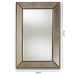 Baxton Studio Neva Modern and Contemporary Antique Gold Finished Rectangular Accent Wall Mirror - BSORXW-6177