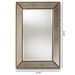 Baxton Studio Neva Modern and Contemporary Antique Gold Finished Rectangular Accent Wall Mirror - BSORXW-6177