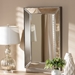 Baxton Studio Emelie Modern and Contemporary Antique Silver Finished Accent Wall Mirror - BSORXW-5039