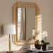Baxton Studio Kalinda Art Deco Antique Gold Finished Rectangular Accent Wall Mirror - BSORXW-6233
