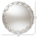 Baxton Studio Luiza Modern and Contemporary Silver Finished Round Petal Leaf Accent Wall Mirror - BSORXW-6175