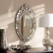 Baxton Studio Livia Classic and Traditional Silver Finished Venetian Style Accent Wall Mirror - BSORXW-6162-1