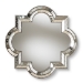 Baxton Studio Catia Art Deco Antique Silver Finished Quatrefoil Accent Wall Mirror