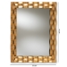 Baxton Studio Arpina Modern and Contemporary Antique Gold Finished Rectangular Accent Wall Mirror - BSORXW-8002