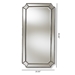 Baxton Studio Romina Art Deco Antique Silver Finished Accent Wall Mirror - BSORXW-8003