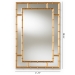 Baxton Studio Adra Modern and Contemporary Gold Finished Bamboo Accent Wall Mirror - BSORXW-8008