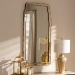 Baxton Studio Alice Modern and Contemporary Queen Anne Style Antique Gold Finished Accent Wall Mirror - BSORXW-8011