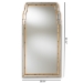 Baxton Studio Alice Modern and Contemporary Queen Anne Style Antique Gold Finished Accent Wall Mirror - BSORXW-8011