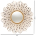 Baxton Studio Apollonia Modern and Contemporary Gold Finished Sunburst Accent Wall Mirror - BSORTB1254