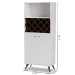 Baxton Studio Serafino Mid-Century Modern White and Walnut Finished Wood Wine Cabinet - BSOSEWC16001WI-White/Columbia