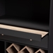Baxton Studio Mattia Modern and Contemporary Dark Grey and Oak Finished Wood Wine Cabinet - BSOSEWC16006WI-Dark Grey/Hana Oak