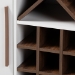 Baxton Studio Pietro Mid-Century Modern White and Brown Finished Wine Cabinet - BSOSEWC160071WI-White/Columbia