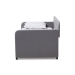Baxton Studio Camelia Modern and Contemporary Grey Fabric Upholstered Button-Tufted Twin Size Sofa Daybed with Roll-Out Trundle Guest Bed - BSOCamelia-Light Grey-Daybed