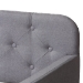 Baxton Studio Camelia Modern and Contemporary Grey Fabric Upholstered Button-Tufted Twin Size Sofa Daybed with Roll-Out Trundle Guest Bed - BSOCamelia-Light Grey-Daybed