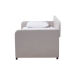 Baxton Studio Camelia Modern and Contemporary Beige Fabric Upholstered Button-Tufted Twin Size Sofa Daybed with Roll-Out Trundle Guest Bed - BSOCamelia-Beige-Daybed