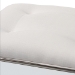 Baxton Studio Marielle Hollywood Regency Glamour Style Off White Fabric Upholstered Mirrored Ottoman Vanity Bench - BSORS2937
