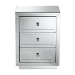 Baxton Studio Lina Modern and Contemporary Hollywood Regency Glamour Style Mirrored 3-Drawer End Table End Table - BSORXF-1787