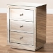 Baxton Studio Lina Modern and Contemporary Hollywood Regency Glamour Style Mirrored 3-Drawer End Table End Table - BSORXF-1787