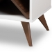 Baxton Studio Savino Mid-Century Modern White and Walnut Finished Wood Wine Cabinet - BSOSEWC16003WI-White/Columbia
