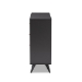 Baxton Studio Savino Mid-Century Modern Dark Grey and Oak Finished Wood Wine Cabinet - BSOSEWC16003WI-Dark Grey/Hana Oak
