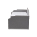Baxton Studio Ally Modern and Contemporary Grey Fabric Upholstered Twin Size Sofa Daybed with Roll Out Trundle Guest Bed - BSOAlly-Light Grey-Daybed