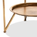 Baxton Studio Tamsin Modern and Contemporary Antique Gold Finished Metal and Mirrored Glass Accent Table with Tray Shelf - BSOHE17T115-ET