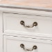 Baxton Studio Capucine Antique French Country Cottage Two Tone Natural Whitewashed Oak and White Finished Wood 3-Drawer End Table - BSOJY17B092-White-ET