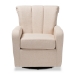 Baxton Studio Rayner Modern and Contemporary Beige Fabric Upholstered Swivel Chair - BSOTSF7715-Beige-CC