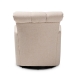 Baxton Studio Rayner Modern and Contemporary Beige Fabric Upholstered Swivel Chair - BSOTSF7715-Beige-CC