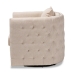 Baxton Studio Micah Modern and Contemporary Beige Fabric Upholstered Tufted Swivel Chair - BSOTSF7718-Beige-CC