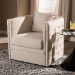 Baxton Studio Micah Modern and Contemporary Beige Fabric Upholstered Tufted Swivel Chair - BSOTSF7718-Beige-CC