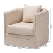 Baxton Studio Micah Modern and Contemporary Beige Fabric Upholstered Tufted Swivel Chair - BSOTSF7718-Beige-CC