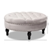 Baxton Studio Palfrey Transitional Grey Velvet Fabric Upholstered Button Tufted Cocktail Ottoman - BSO531-Slate Grey-Otto