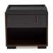 Baxton Studio Rikke Modern and Contemporary Two-Tone Gray and Walnut Finished Wood 1-Drawer Nightstand - BSOBR3NT304-Columbia/Dark Grey-NS