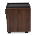 Baxton Studio Rikke Modern and Contemporary Two-Tone Gray and Walnut Finished Wood 1-Drawer Nightstand - BSOBR3NT304-Columbia/Dark Grey-NS