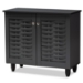 Baxton Studio Winda Modern and Contemporary Dark Gray 2-Door Wooden Entryway Shoe Storage Cabinet