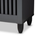 Baxton Studio Fernanda Modern and Contemporary Dark Gray 3-Door Wooden Entryway Shoe Storage Wide Cabinet - BSOSC864573 A-Dark Grey-Shoe Cabinet