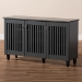 Baxton Studio Fernanda Modern and Contemporary Dark Gray 3-Door Wooden Entryway Shoe Storage Wide Cabinet - BSOSC864573 A-Dark Grey-Shoe Cabinet