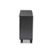 Baxton Studio Winda Modern and Contemporary Dark Gray 3-Door Wooden Entryway Shoe Storage Cabinet - BSOSC864573 B-Dark Grey-Shoe Cabinet