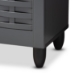 Baxton Studio Winda Modern and Contemporary Dark Gray 3-Door Wooden Entryway Shoe Storage Cabinet - BSOSC864573 B-Dark Grey-Shoe Cabinet