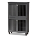 Baxton Studio Fernanda Modern and Contemporary Dark Gray 4-Door Wooden Entryway Shoe Storage Cabinet