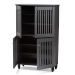 Baxton Studio Fernanda Modern and Contemporary Dark Gray 4-Door Wooden Entryway Shoe Storage Cabinet - BSOSC864574 A-Dark Grey-Shoe Cabinet
