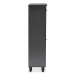 Baxton Studio Fernanda Modern and Contemporary Dark Gray 4-Door Wooden Entryway Shoe Storage Cabinet - BSOSC864574 A-Dark Grey-Shoe Cabinet