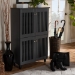 Baxton Studio Fernanda Modern and Contemporary Dark Gray 4-Door Wooden Entryway Shoe Storage Cabinet - BSOSC864574 A-Dark Grey-Shoe Cabinet