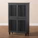 Baxton Studio Fernanda Modern and Contemporary Dark Gray 4-Door Wooden Entryway Shoe Storage Cabinet - BSOSC864574 A-Dark Grey-Shoe Cabinet