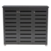 Baxton Studio Adalwin Modern and Contemporary Dark Gray 3-Door Wooden Entryway Shoe Storage Cabinet - BSOSC863533M-Dark Grey-Shoe Cabinet