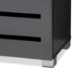 Baxton Studio Adalwin Modern and Contemporary Dark Gray 3-Door Wooden Entryway Shoe Storage Cabinet - BSOSC863533M-Dark Grey-Shoe Cabinet