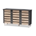 Baxton Studio Gisela Modern and Contemporary Two-Tone Oak and Dark Gray 3-Door Shoe Storage Cabinet