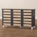 Baxton Studio Gisela Modern and Contemporary Two-Tone Oak and Dark Gray 3-Door Shoe Storage Cabinet - BSOSC865513M-Sonama Oak/Dark Grey-Shoe Cabinet